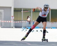 Eva Hubinger (AUT) beim Heimrennen