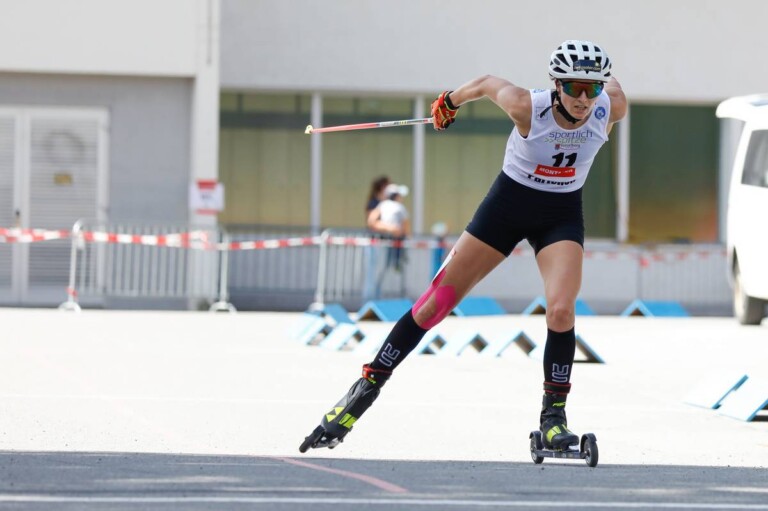 Eva Hubinger (AUT) beim Heimrennen