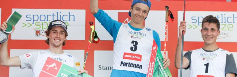 Die Tagessieger in Tschagguns: Stefan Rettenegger (AUT), Eero Hirvonen (FIN), Laurent Muhlethaler (FRA)