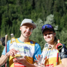 Die beiden Gesamtsieger: Ema Volavsek (SLO), Ilkka Herola (FIN) (r-l)