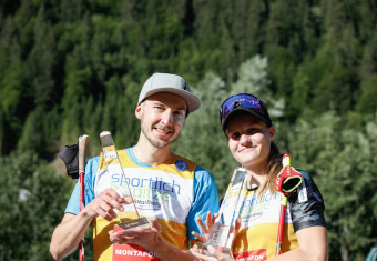 Die beiden Gesamtsieger: Ema Volavsek (SLO), Ilkka Herola (FIN) (r-l)