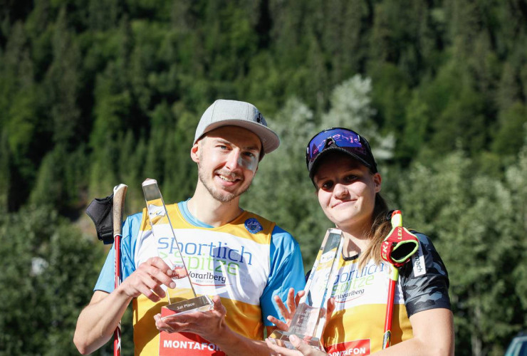 Die beiden Gesamtsieger: Ema Volavsek (SLO), Ilkka Herola (FIN) (r-l)