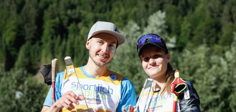 Die beiden Gesamtsieger: Ema Volavsek (SLO), Ilkka Herola (FIN) (r-l)