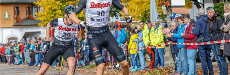 Terence Weber beim Lauf in der Ortsmitte Hinterzartens