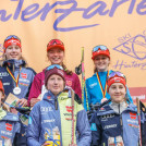 Die Top 6 der Damenwertung: Jenny Nowak (GER), Nathalie Armbuster (GER), Anne Haeckel (GER), Cindy Haasch (GER), Ronja Loh (GER), Trine Goepfert (GER), (l-r)