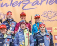 Die Top 6 der Damenwertung: Jenny Nowak (GER), Nathalie Armbuster (GER), Anne Haeckel (GER), Cindy Haasch (GER), Ronja Loh (GER), Trine Goepfert (GER), (l-r)