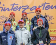 Die Sieger der Juniorenklasse: Tristan Sommerfeldt (GER), Nick Schoenfeld (GER), Hannes Gehring (GER), Benedikt Graebert (GER), Lasse Braun (GER), Jonas Rudloff (GER), (l-r)