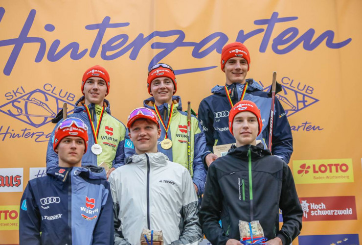 Die Sieger der Juniorenklasse: Tristan Sommerfeldt (GER), Nick Schoenfeld (GER), Hannes Gehring (GER), Benedikt Graebert (GER), Lasse Braun (GER), Jonas Rudloff (GER), (l-r)