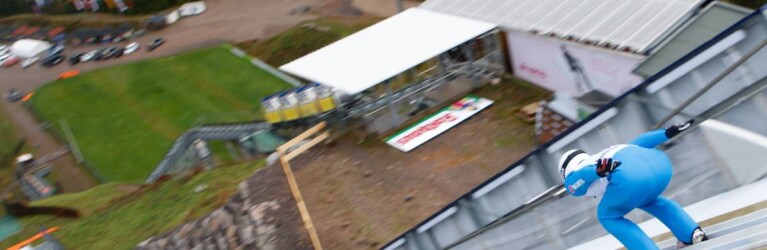 Martin Hahn mit dem Blick ins Adler-Skistadion
