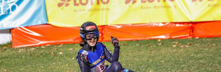 Anne Haeckel (GER) freute sich über die größte Weite.