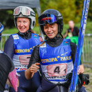 Cindy Haasch (GER) und Sophia Maurus konnten nach dem Sprung zufrieden sein.