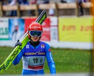 Julian Schmid (GER) lag nach dem Springen vorn.