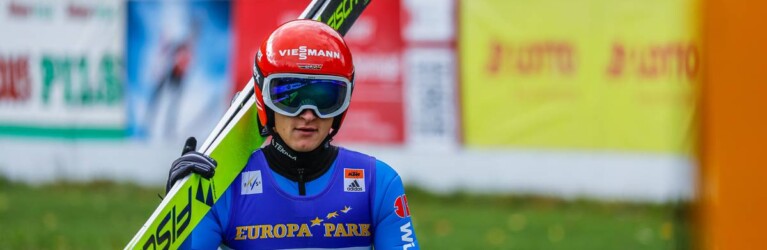 Julian Schmid (GER) lag nach dem Springen vorn.