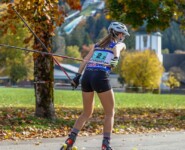 Cindy Haasch (GER) vor herbstlicher Kulisse