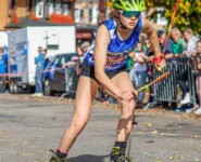 Thea Haeckel (GER) brach bereits kurz nach dem Start der Stock.