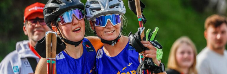 Maria Gerboth (GER), Cindy Haasch (GER), (l-r) nach ihrem Sieg