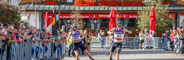 Zielsprint: Johannes Rydzek (GER), Fabian Riessle (GER), (l-r)