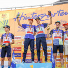 Die Deutschen Meister im Teamsprint: Fabian Riessle (GER), Manuel Faisst (GER), Julian Schmid (GER), Jakob Lange (GER), Wendelin Thannheimer (GER), Johannes Rydzek (GER), (l-r)