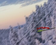 Eric Frenzel (GER) kam auf der Schanze gut zurecht.