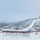 Der Start des Massenstartrennens