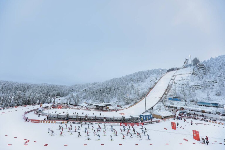 Der Start des Massenstartrennens