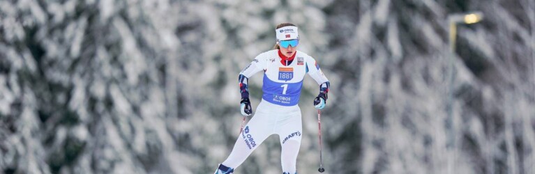 Gyda Westvold Hansen (NOR) lief ein einsames Rennen.