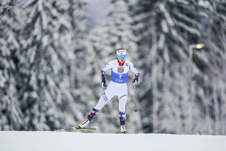 Gyda Westvold Hansen (NOR) lief ein einsames Rennen.