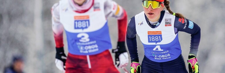 Nathalie Armbruster (GER) hinter Lisa Hirner (AUT) beim Saisonauftakt in Lillehammer