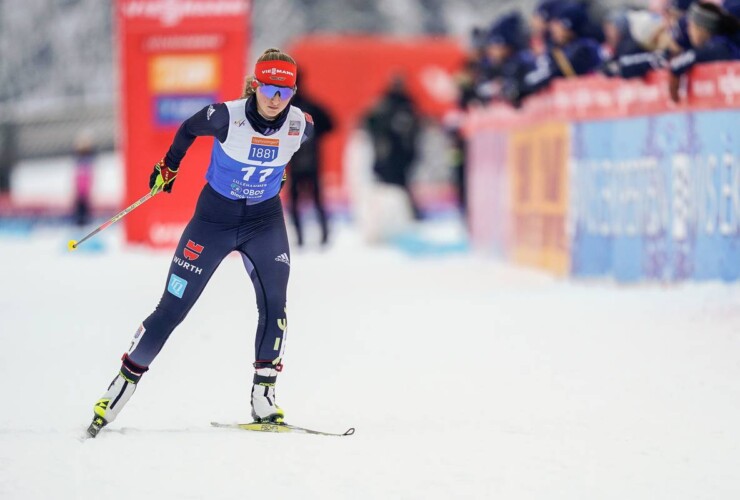 Magdalena Burger (GER) beim Saisonauftakt der Kombiniererinnen in Lillehammer.