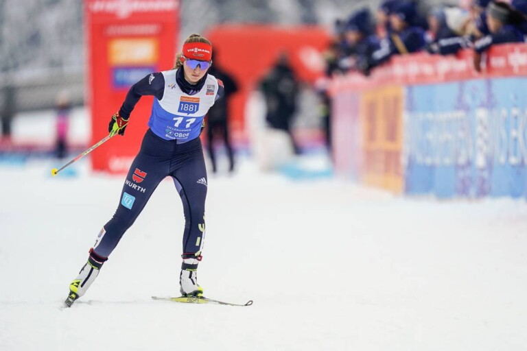 Magdalena Burger (GER) beim Saisonauftakt der Kombiniererinnen in Lillehammer.