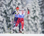 Lisa Hirner (AUT) hier noch vor Nathalie Armbruster