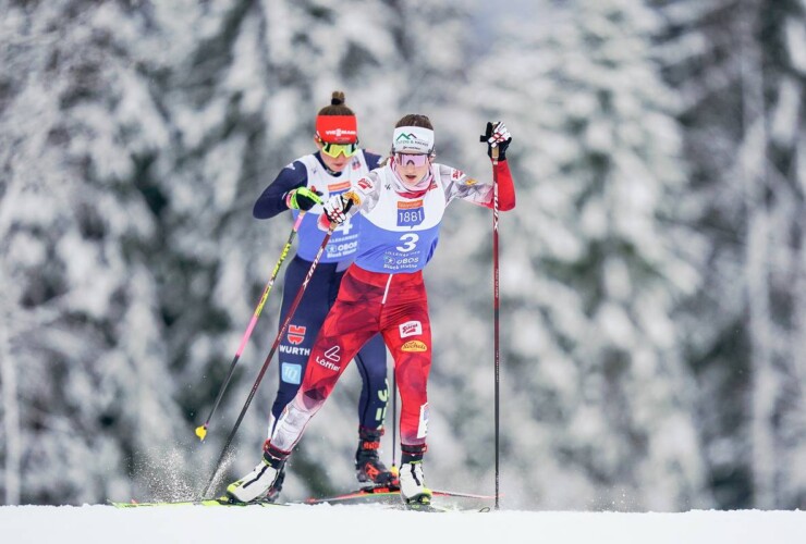 Lisa Hirner (AUT) hier noch vor Nathalie Armbruster