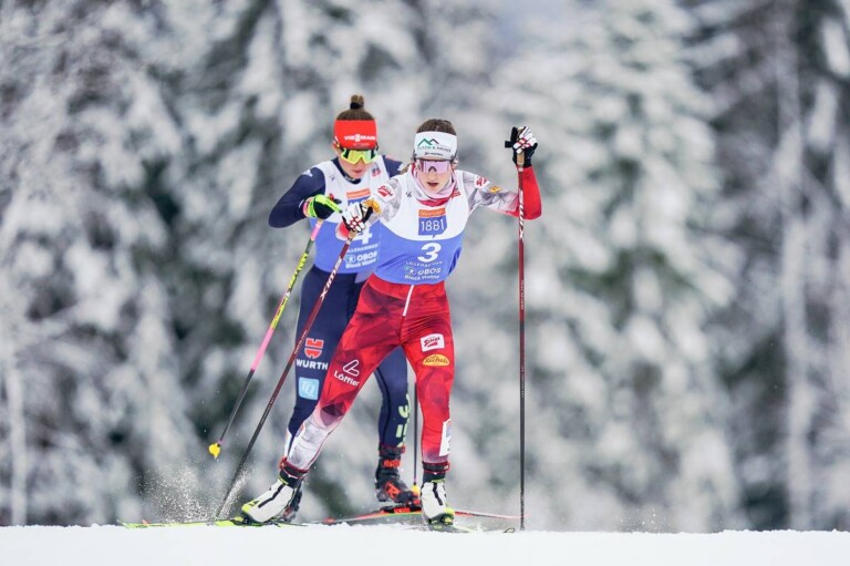 Lisa Hirner (AUT) hier noch vor Nathalie Armbruster