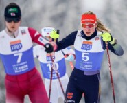 Jenny Nowak (GER), hier hinter Yuna Kasai, konnte die Japanerin am Ende schlagen.