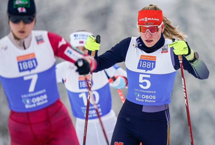 Jenny Nowak (GER), hier hinter Yuna Kasai, konnte die Japanerin am Ende schlagen.