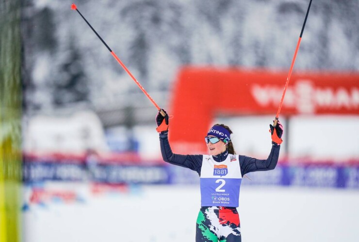 Annika Sieff (ITA) wurde Zweite beim Auftakt in Lillehammer.