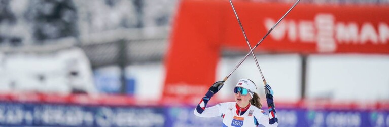 Gyda Westvold Hansen (NOR) siegt beim Saisonauftakt der Kombiniererinnen in Lillehammer.