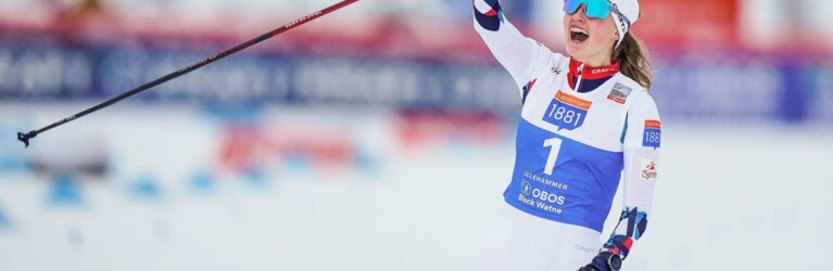 Gyda Westvold Hansen (NOR) siegt beim Saisonauftakt der Kombiniererinnen in Lillehammer.