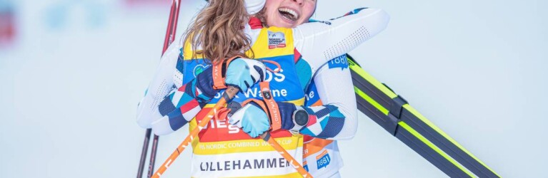 Norwegischer Doppelsieg bei den Damen: Gyda Westvold Hansen (NOR), Ida Marie Hagen (NOR), (l-r)