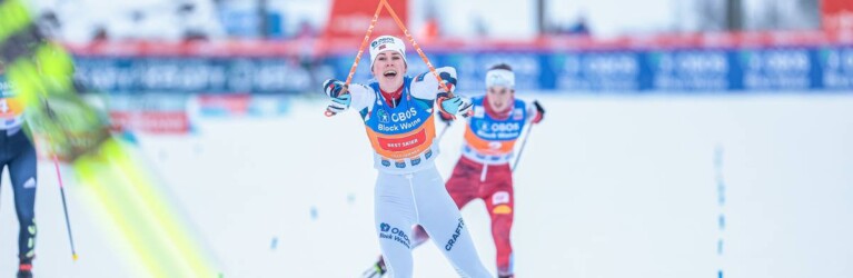 Ida Marie Hagen (NOR) stürmt mit der schnellsten Laufzeit auf Rang zwei.