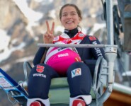 Nathalie Armbruster (GER) ist guter Dinge.