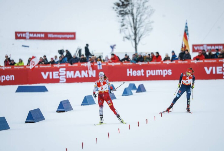 Lisa Hirner (AUT), Nathalie Armbruster (GER), (l-r) lieferten sich ein hartes Rennen.