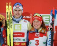 Zweimal Platz drei für Deutschland: Vinzenz Geiger (GER), Nathalie Armbruster (GER)