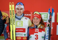 Zweimal Platz drei für Deutschland: Vinzenz Geiger (GER), Nathalie Armbruster (GER)