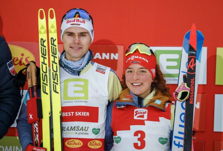 Zweimal Platz drei für Deutschland: Vinzenz Geiger (GER), Nathalie Armbruster (GER)