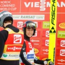 Zwei Sprunggrößen unter sich: Jarl Magnus Riiber (NOR), Ryota Yamamoto (JPN), (l-r)