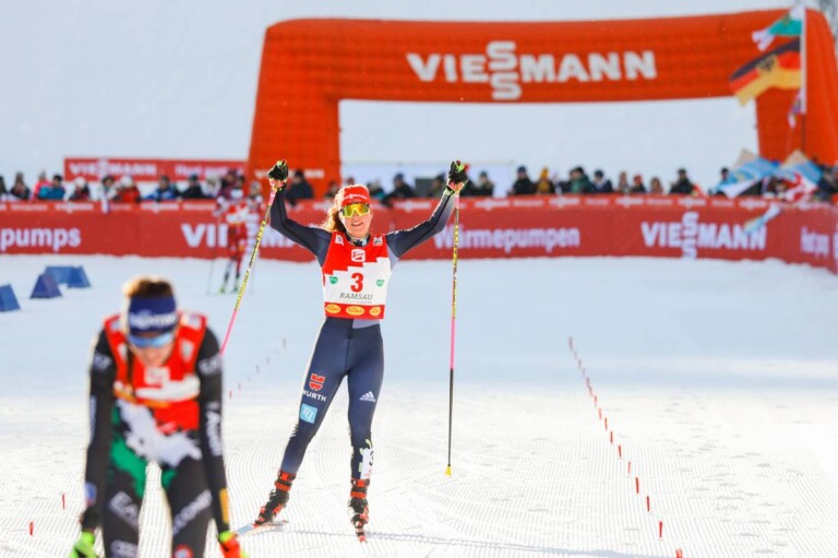 Nathalie Armbruster (GER) wird wieder Dritte.