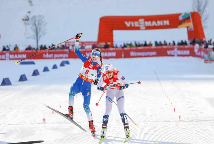 Kampf bis zur Ziellinie: Ema Volavsek (SLO), Ida Marie Hagen (NOR), (l-r)