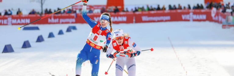Kampf bis zur Ziellinie: Ema Volavsek (SLO), Ida Marie Hagen (NOR), (l-r)