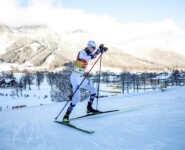 Jarl Magnus Riiber (NOR) konnte seine Führung nicht verteidigen.